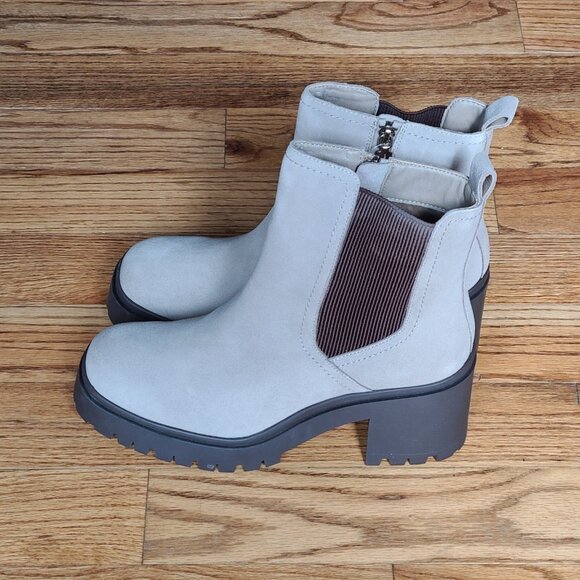 NEW Blondo Raquel Taupe Boots Womens Sz 10 Waterproof Suede Leather Ankle Bootie - Picture 10 of 16